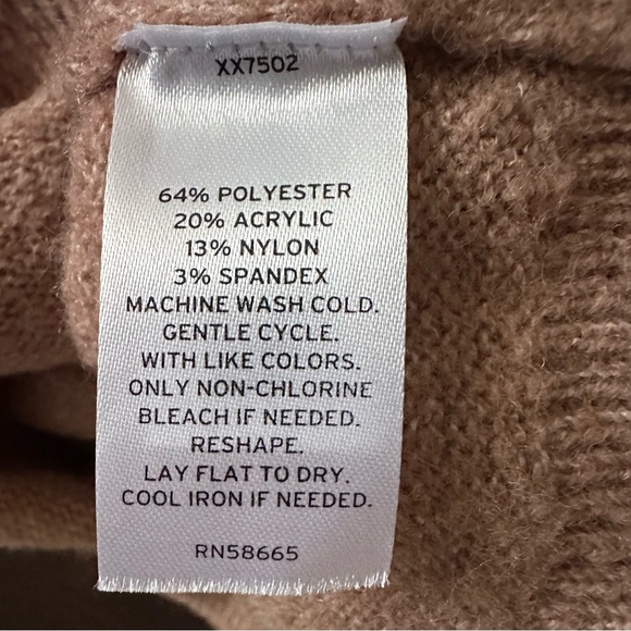 Caslon Fair Isle Knit Sweater Brown Cream Gray Cozy Pullover XS - NWT - Picture 8 of 8